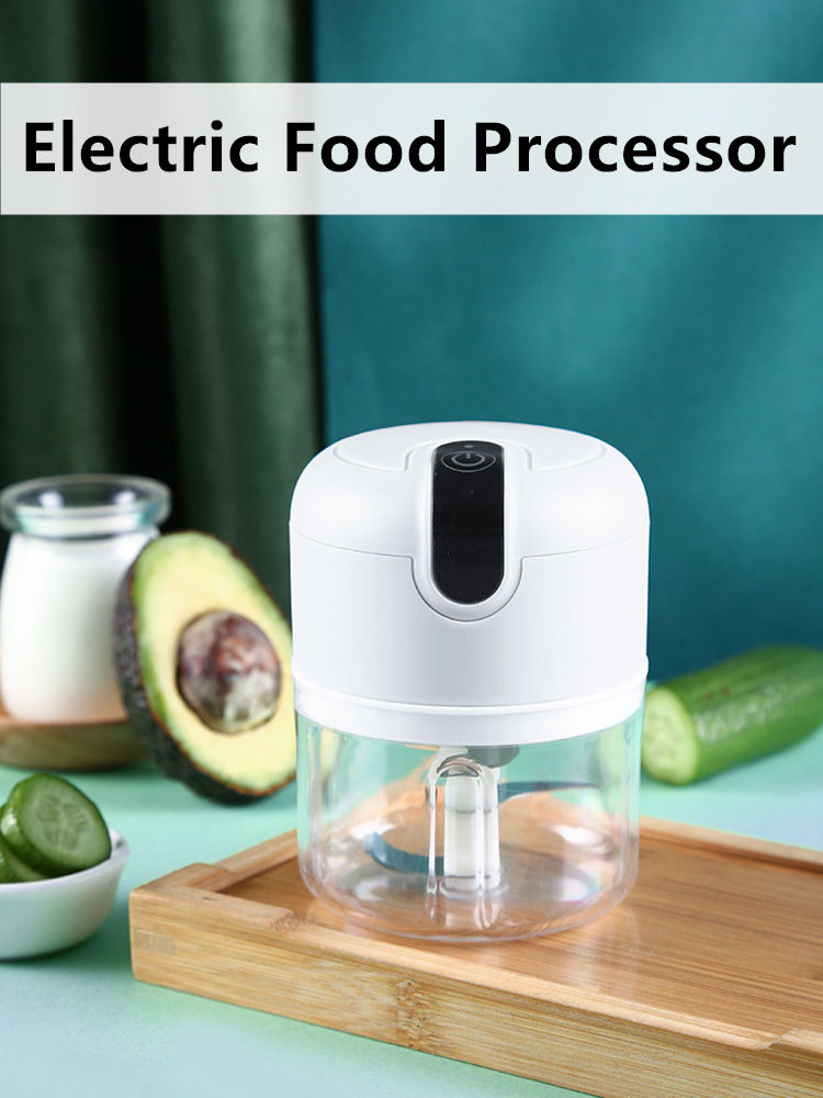 250ml Home Kitchen Appliances Vegetable Meat Electric Mini USB Rechargeable Multifunctional Chopper Garlic Masher Wireless Garlic Beater