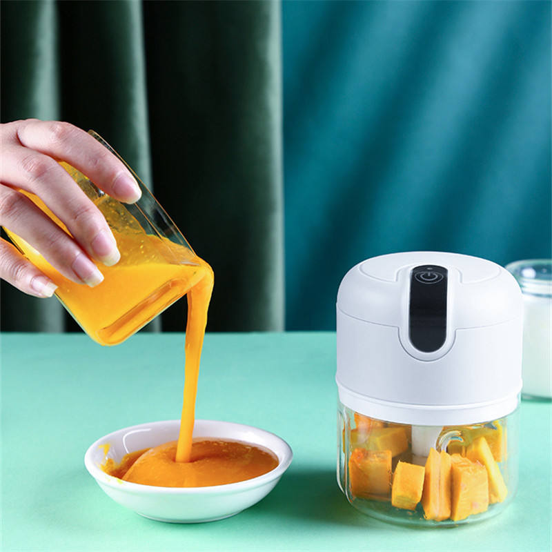 250ml Home Kitchen Appliances Vegetable Meat Electric Mini USB Rechargeable Multifunctional Chopper Garlic Masher Wireless Garlic Beater