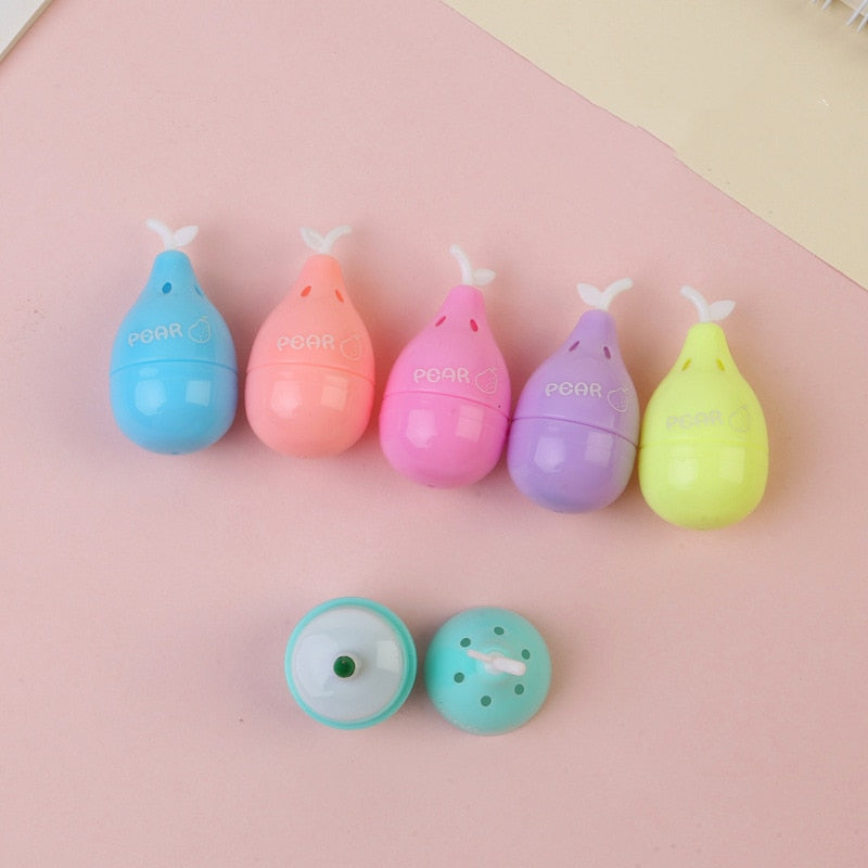 1 PCS Cute Mini Highlighter Lovely Cartoon Paint Marker Pen School Office Office Stationery Supply Capsule Vitamin Kawaii Funny